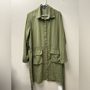 Lily Morgan Women’s Long Green Button Up Maxi Dress